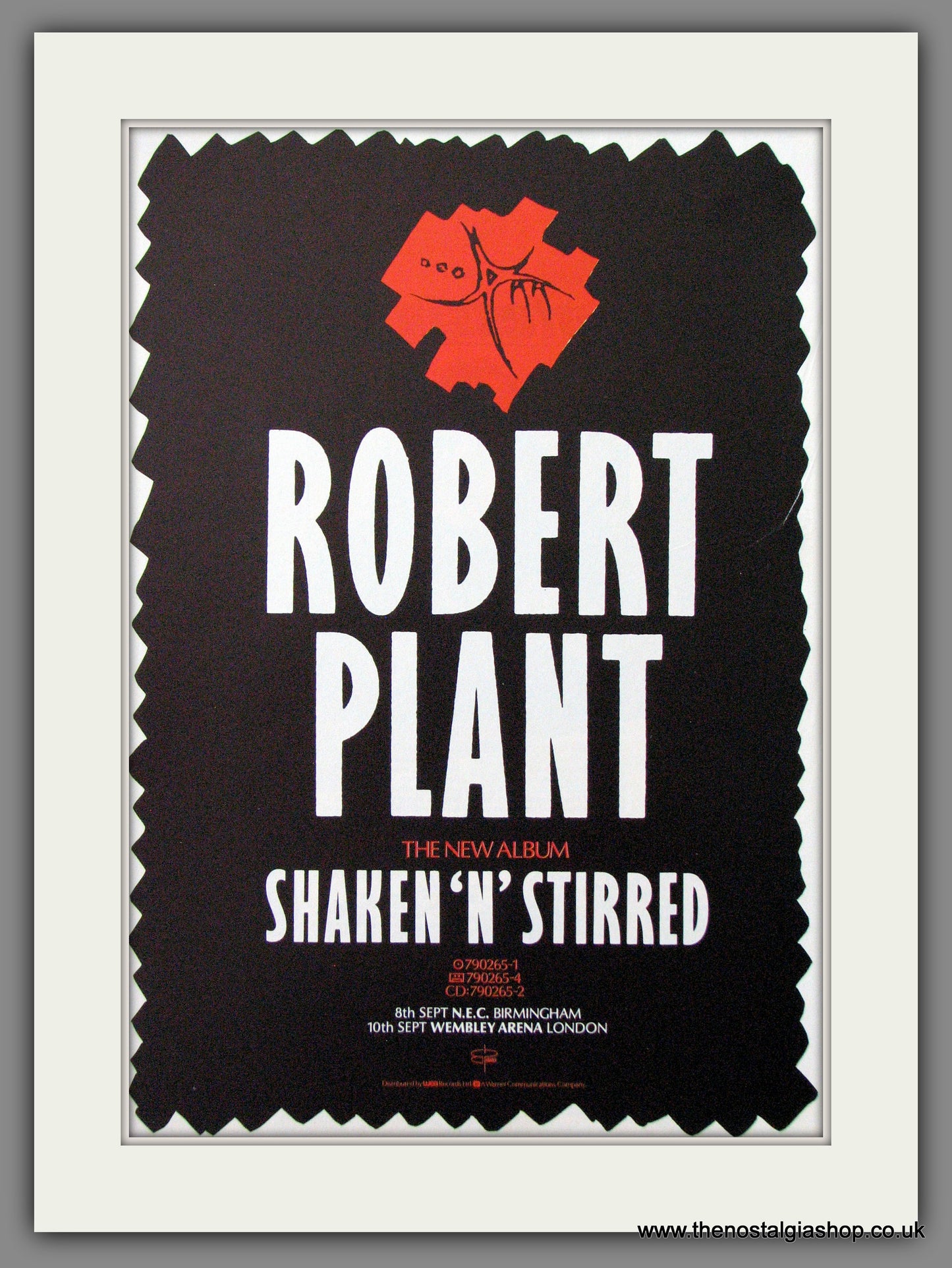 Robert Plant, Shaken 'N' Stirred. 1985 Original Advert (ref AD54492)