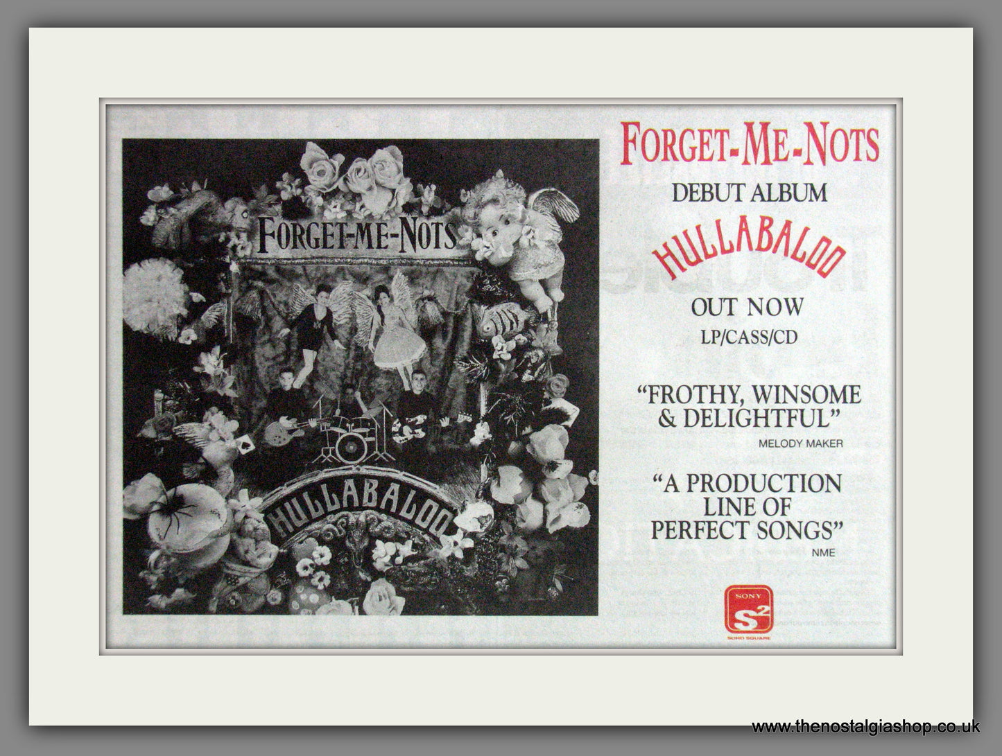 Forget-Me-Nots, Hullabaloo. 1992 Original Advert (ref AD53135)