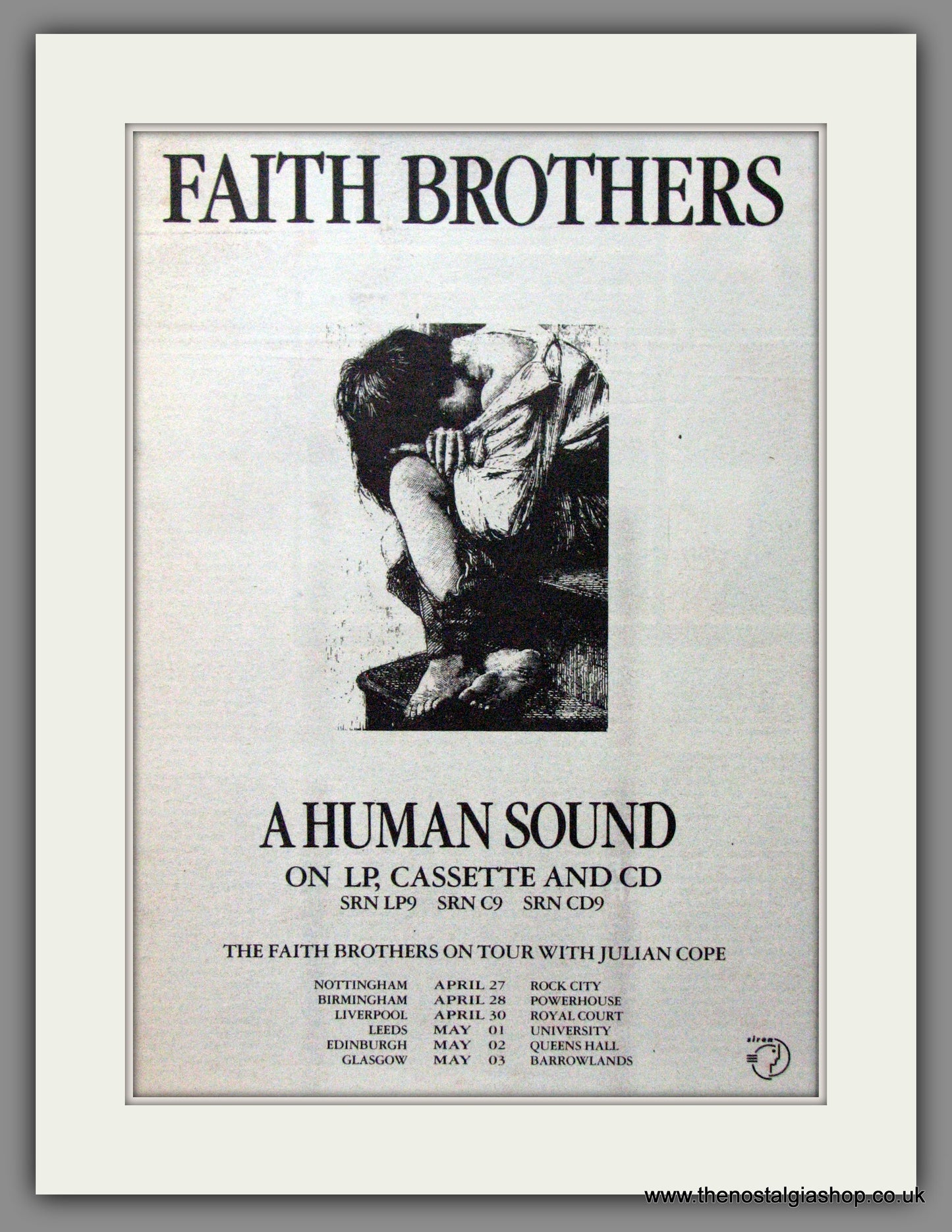 Faith Brothers, A Human Sound. 1987 Original Advert (ref AD53248)