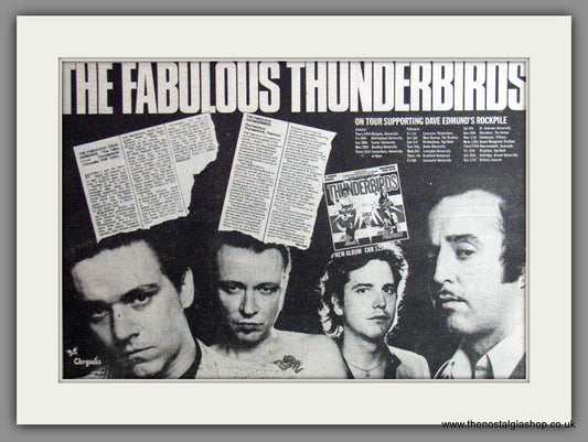 The Fabulous Thunderbirds On Tour With Dave Edmunds. Original Advert 1980 (ref AD53512)