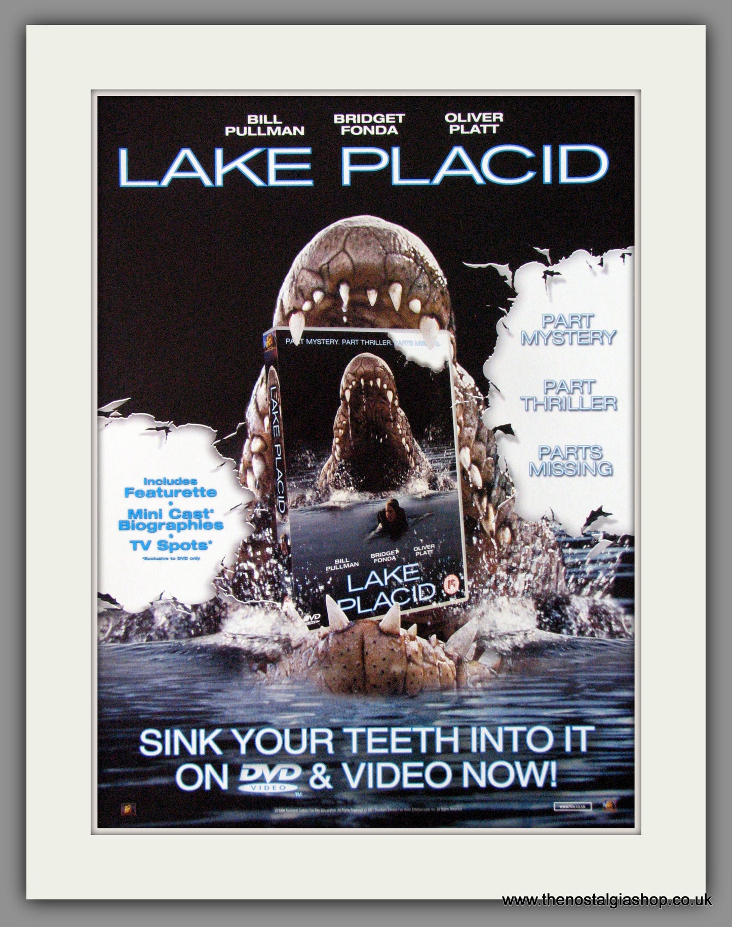 Lake Placid. Bill Pullman. Original Advert 2001 (ref AD53607)
