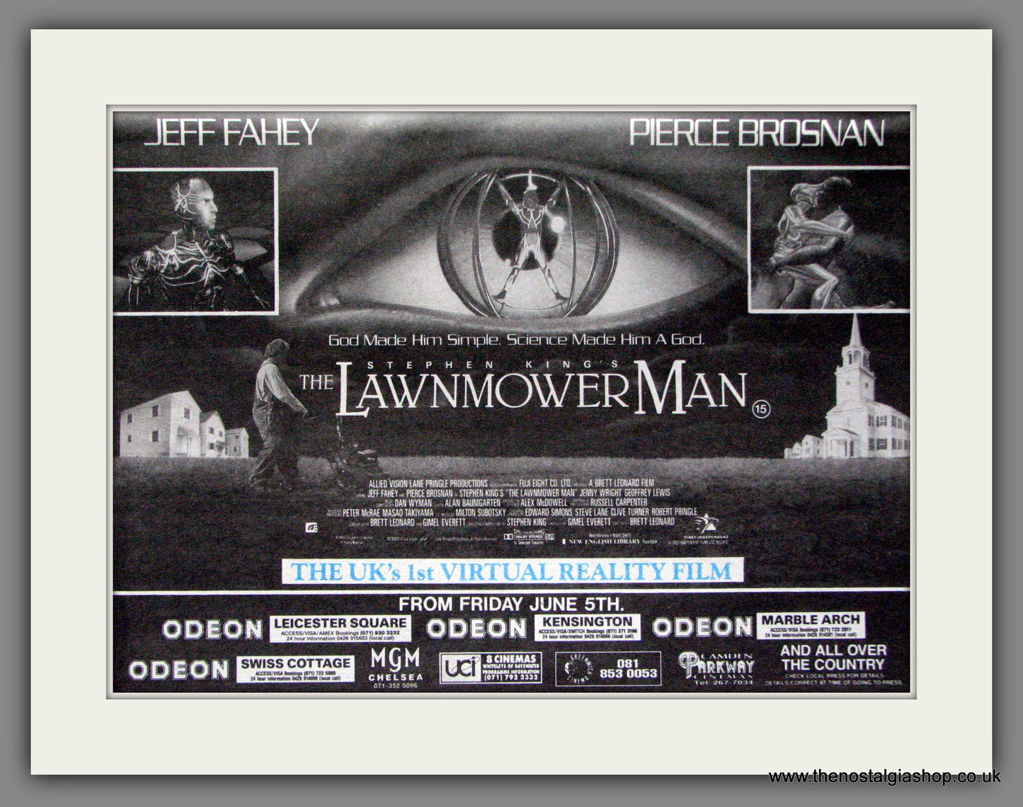 Lawnmower Man. Original Advert 1992 (ref AD53628)