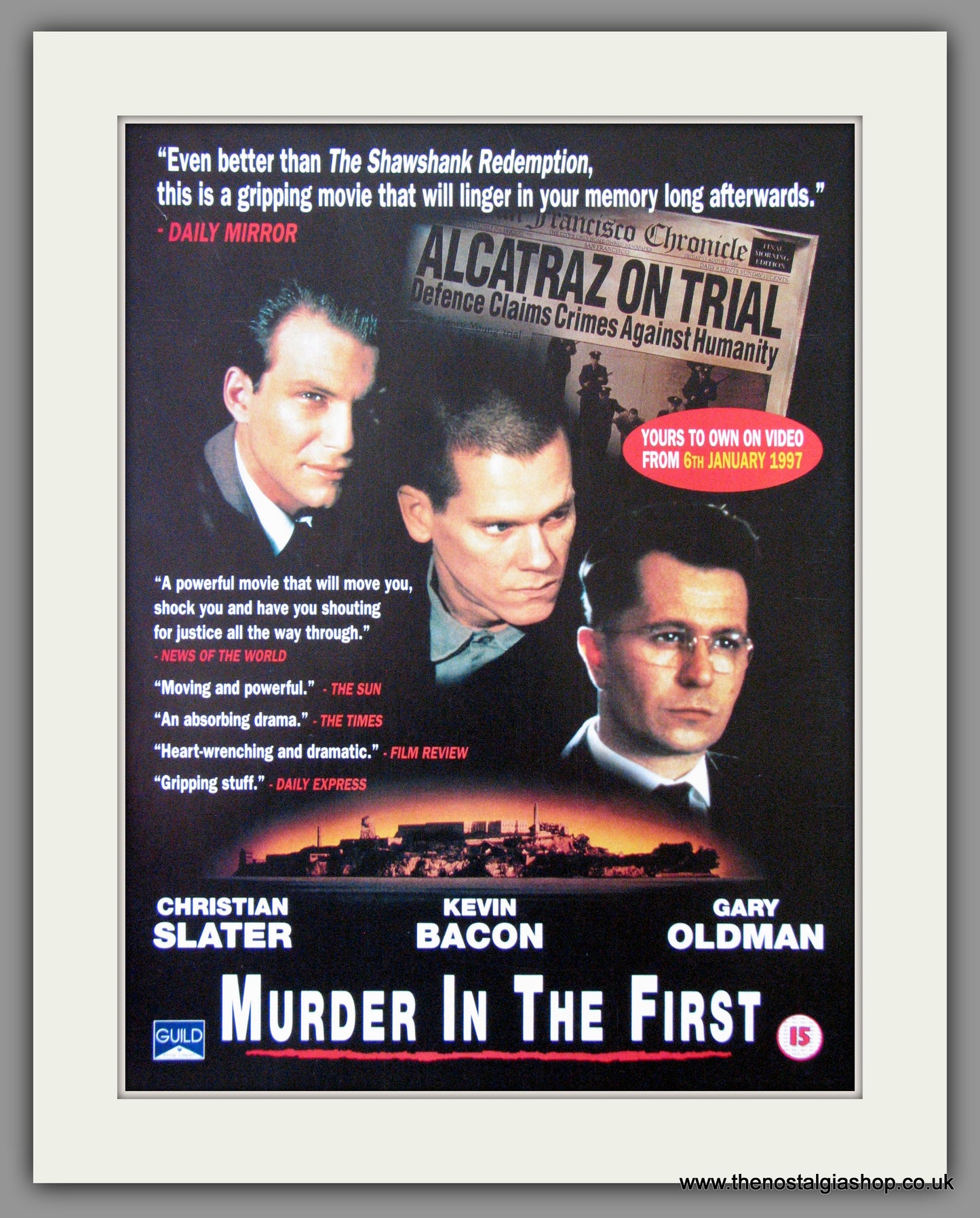 Murder In The First. 1995 Original Advert (ref AD53678)