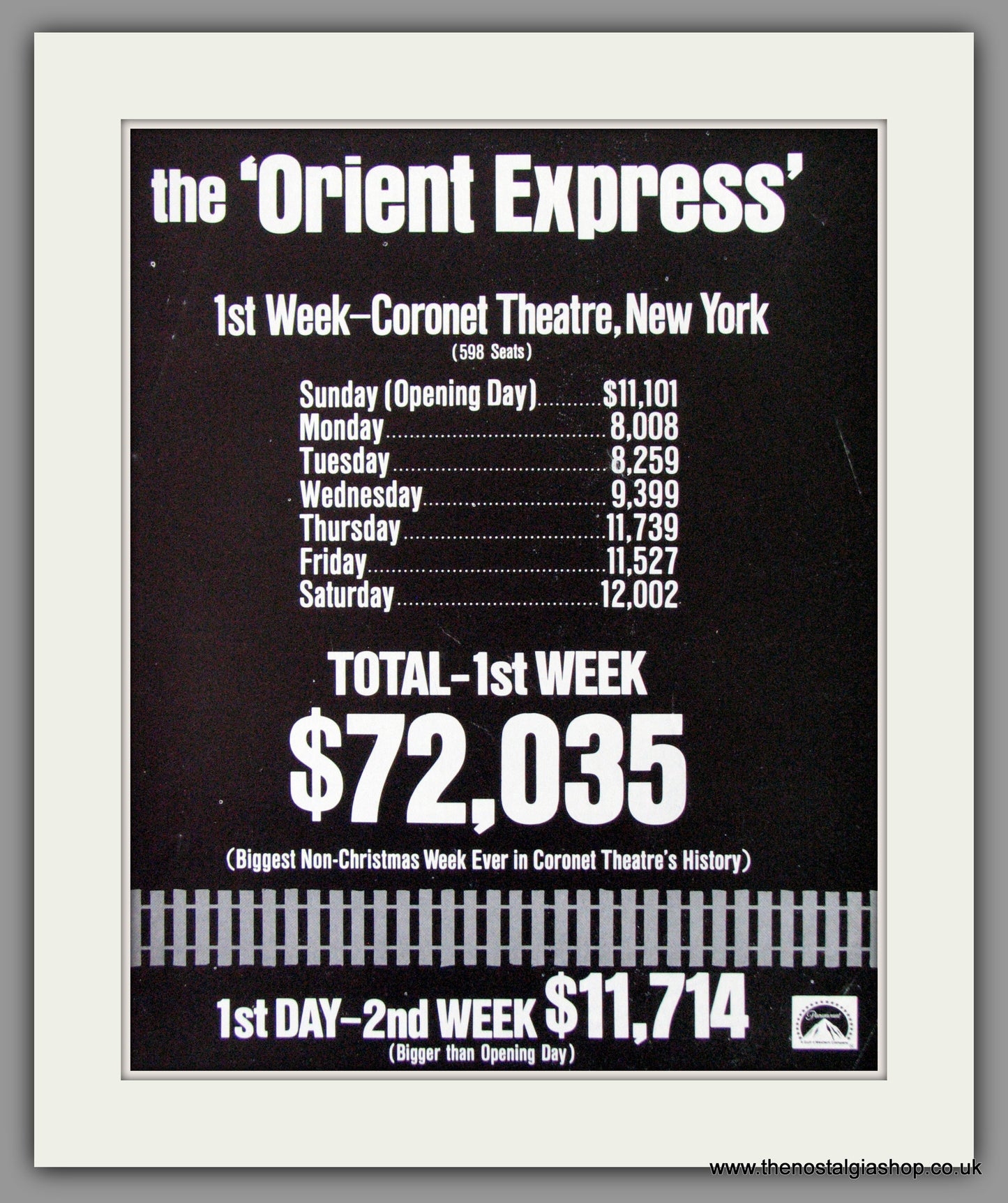 Murder On The Orient Express. Set Of 2 Original Adverts 1974 (ref AD53727)