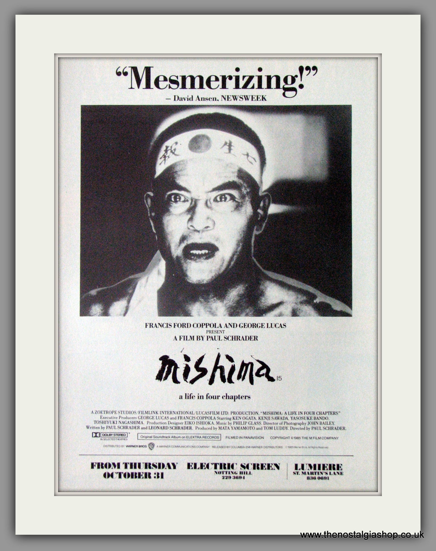 Mishima. Original Advert 1985 (ref AD53730)