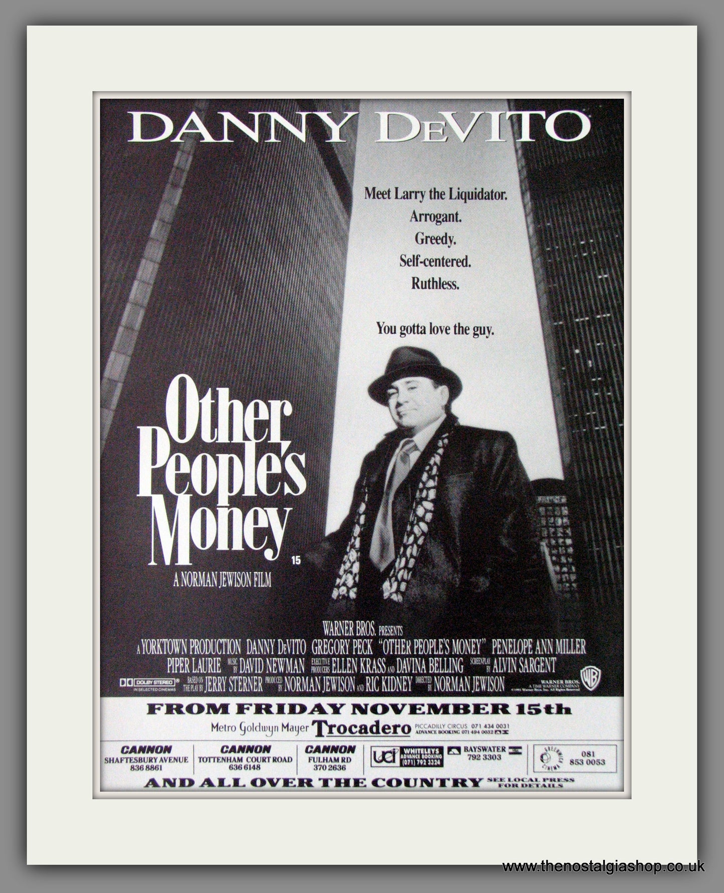 Other People's Money. 1991 Original Advert (ref AD53791)
