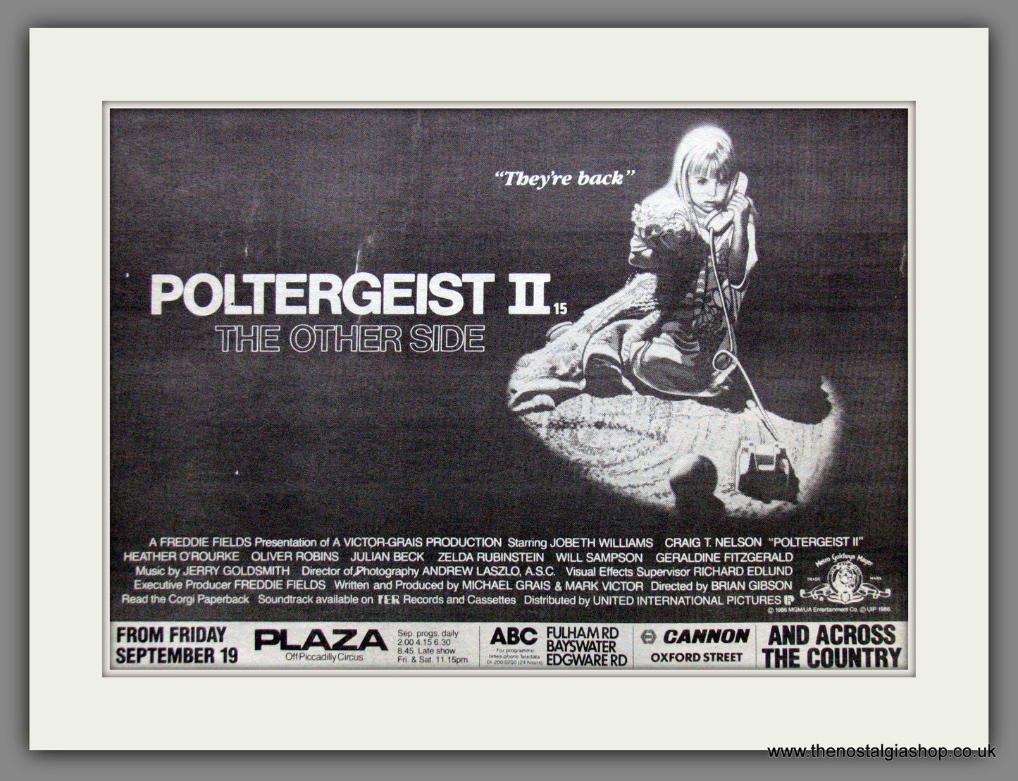 Poltergeist II. 1986 Original Advert (ref AD53941)