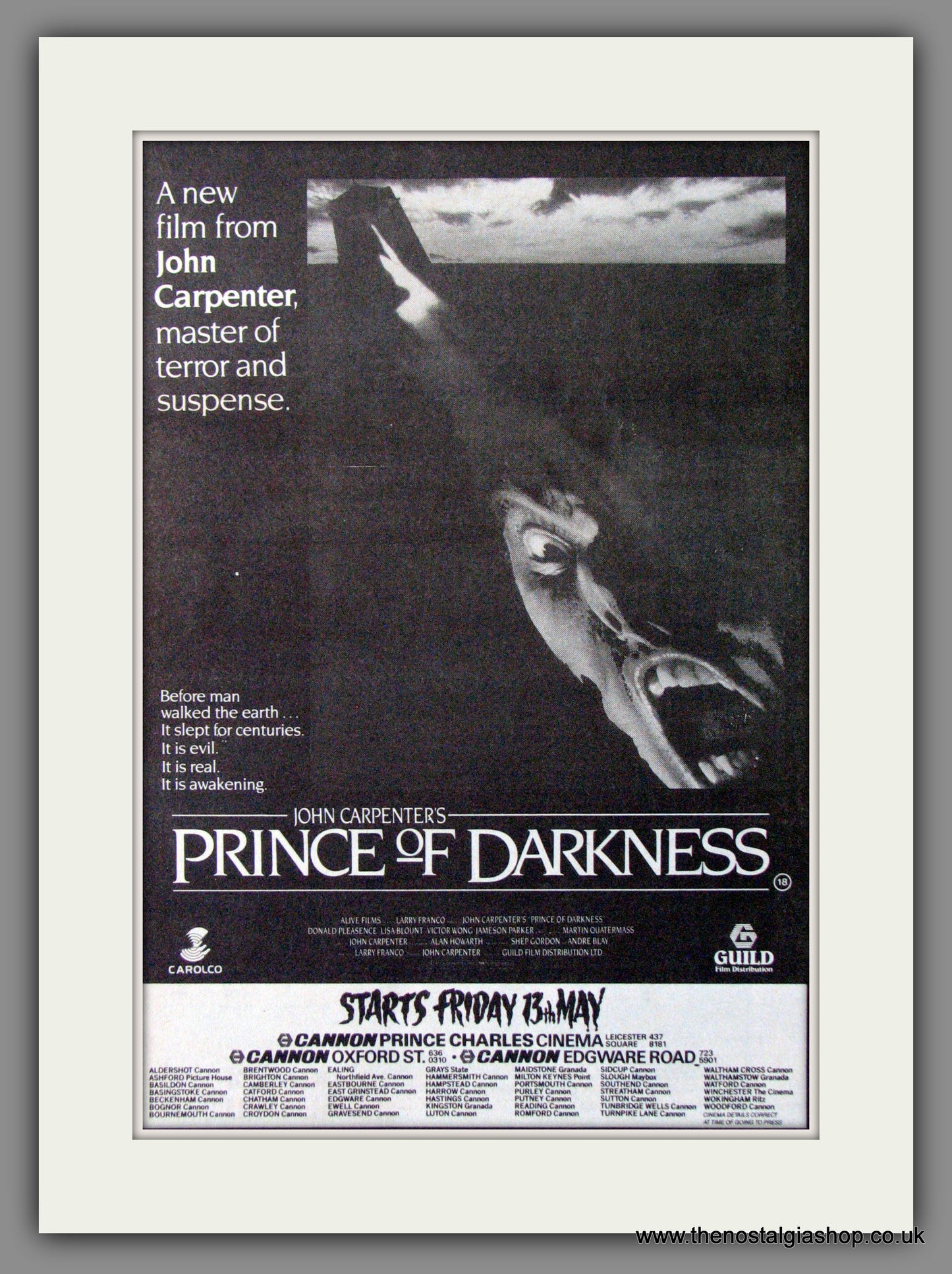 Prince Of Darkness. 1988 Original Advert (ref AD53943)