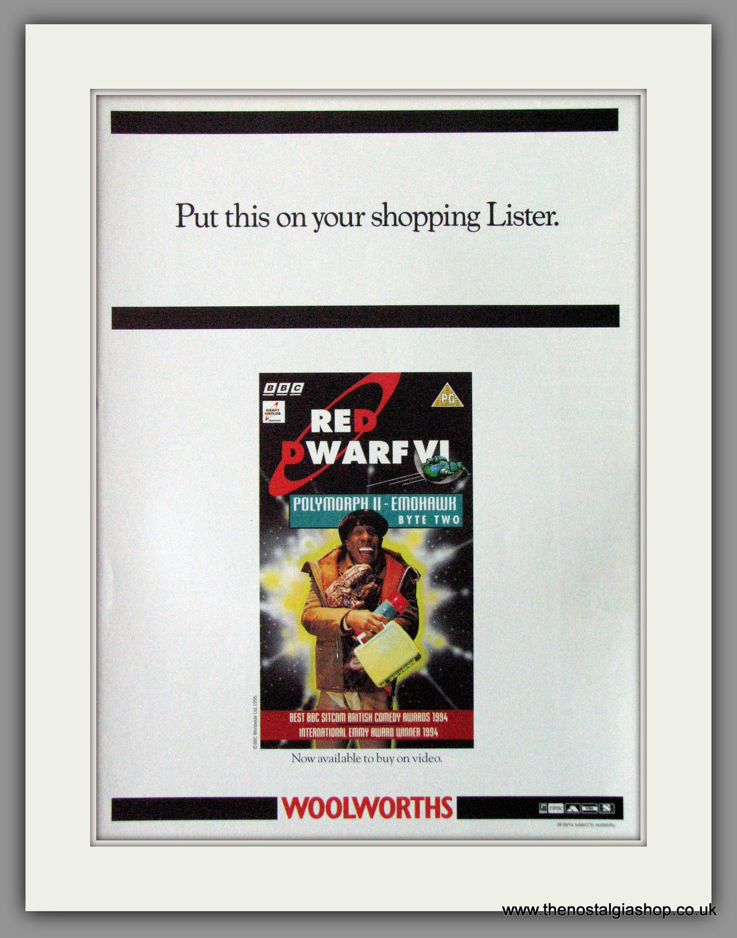Red Dwarf VI. 1995 Original Advert (ref AD54016)