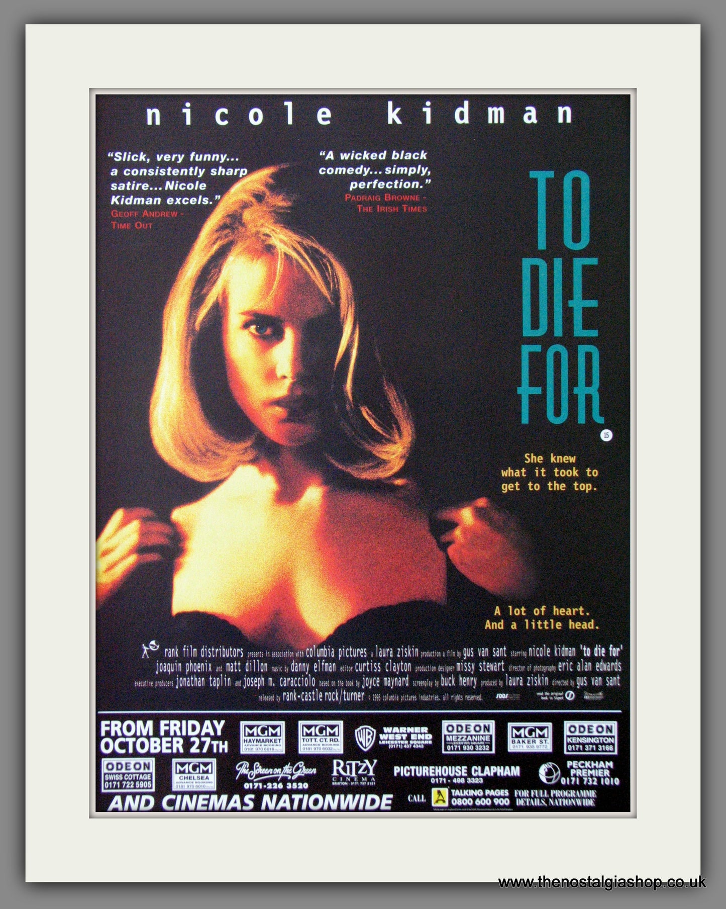 To Die For. 1995 Original Advert (ref AD54280)