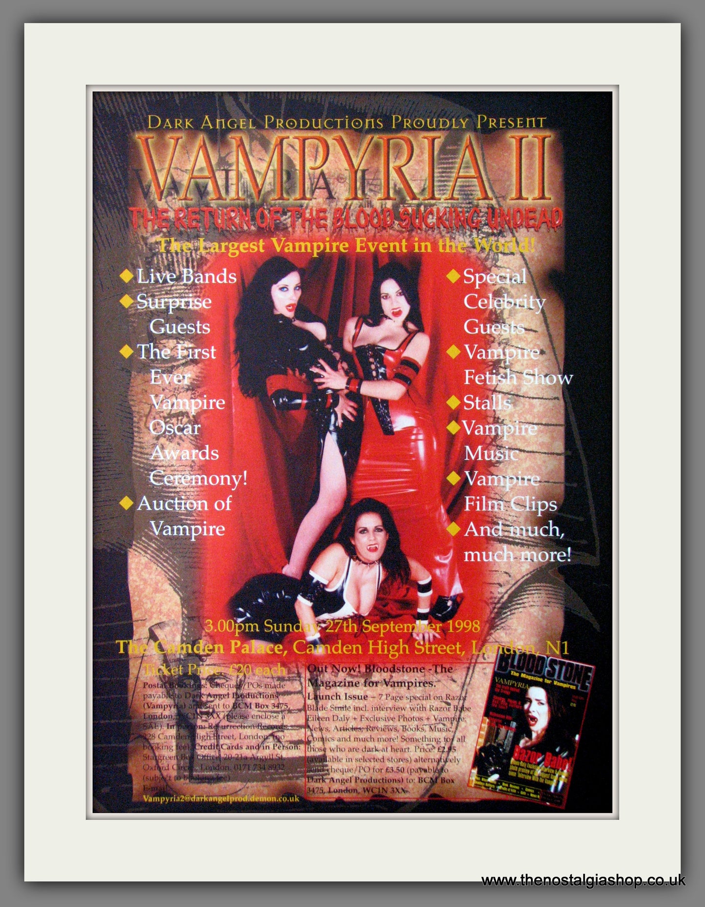 Vampyria II. 1998 Original Advert (ref AD54321)