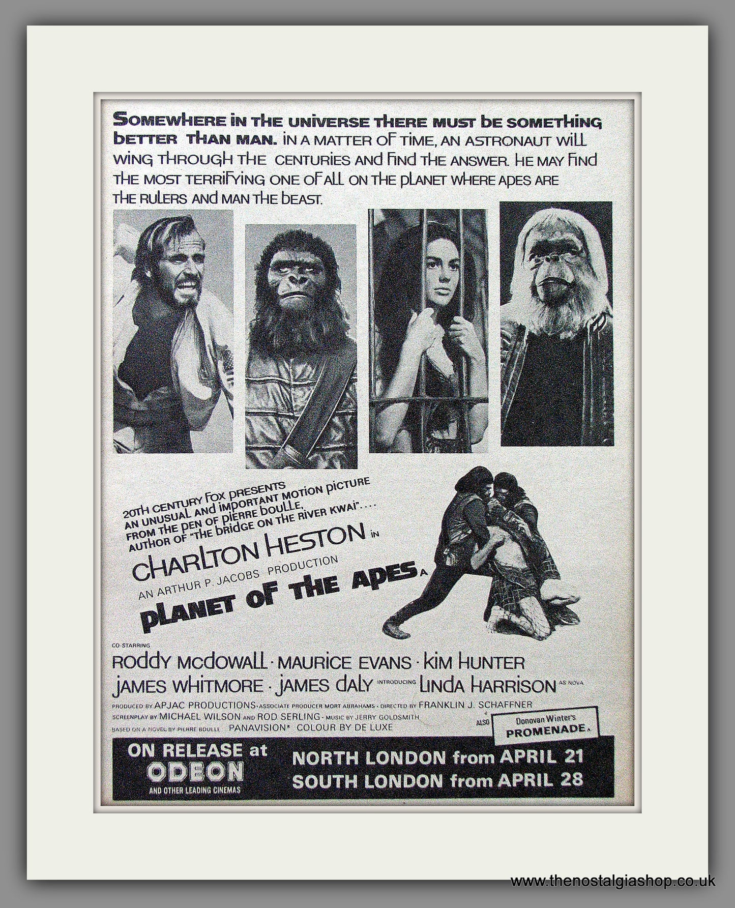 Planet Of The Apes. Original Advert 1968 (ref AD53534)