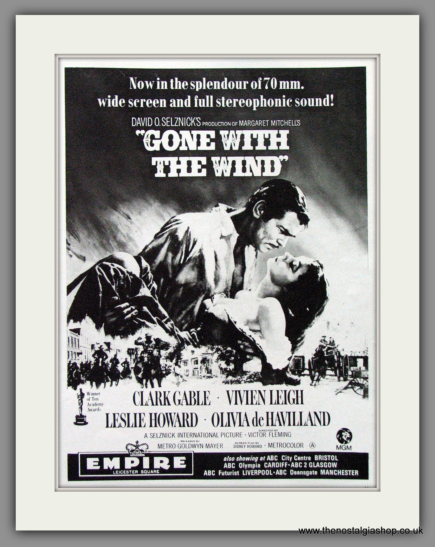 Gone With The Wind. Now in 70mm!. Original Advert 1968 (ref AD53634)
