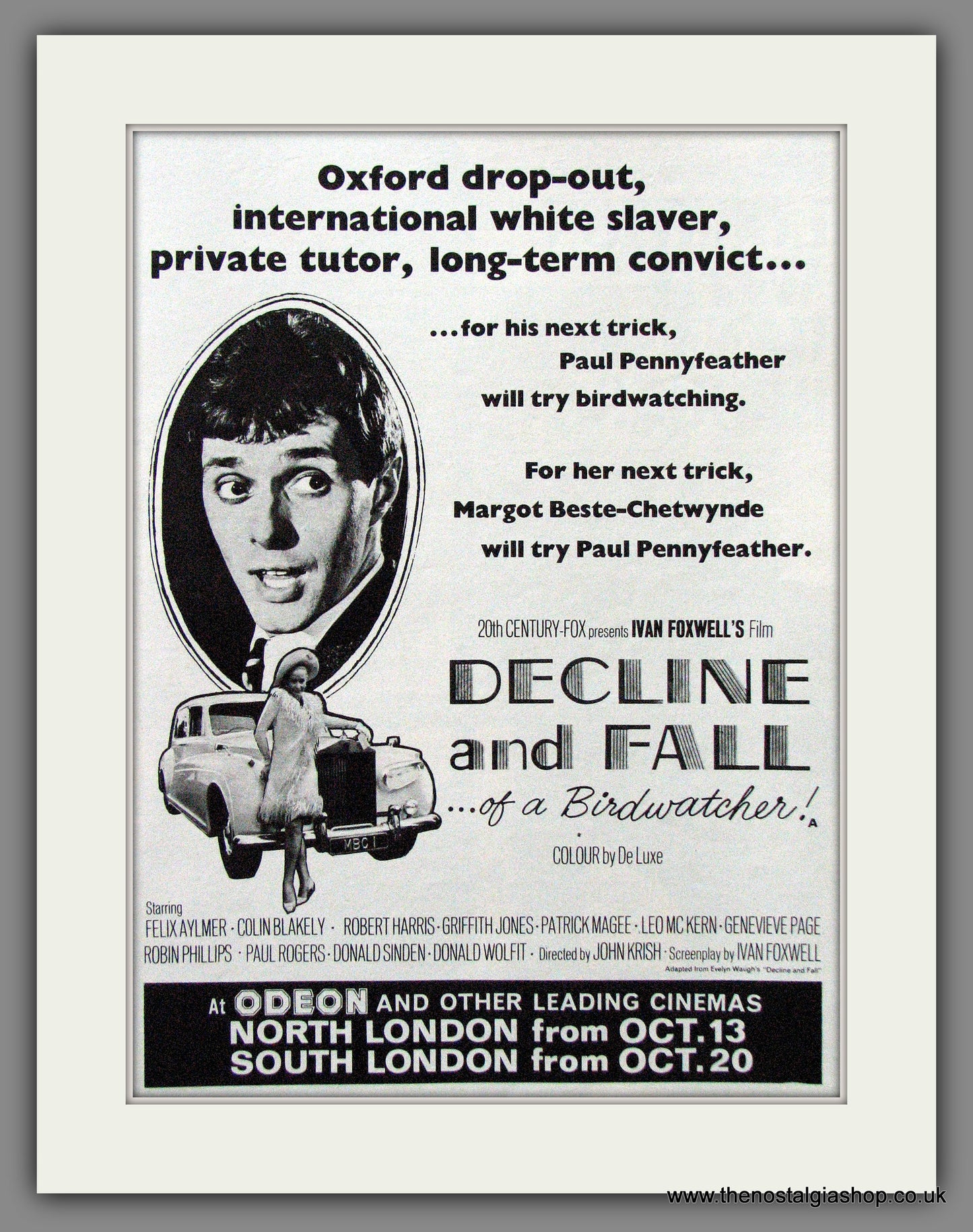 Decline And Fall of A Birdwatcher. Original Advert 1968 (ref AD53635)
