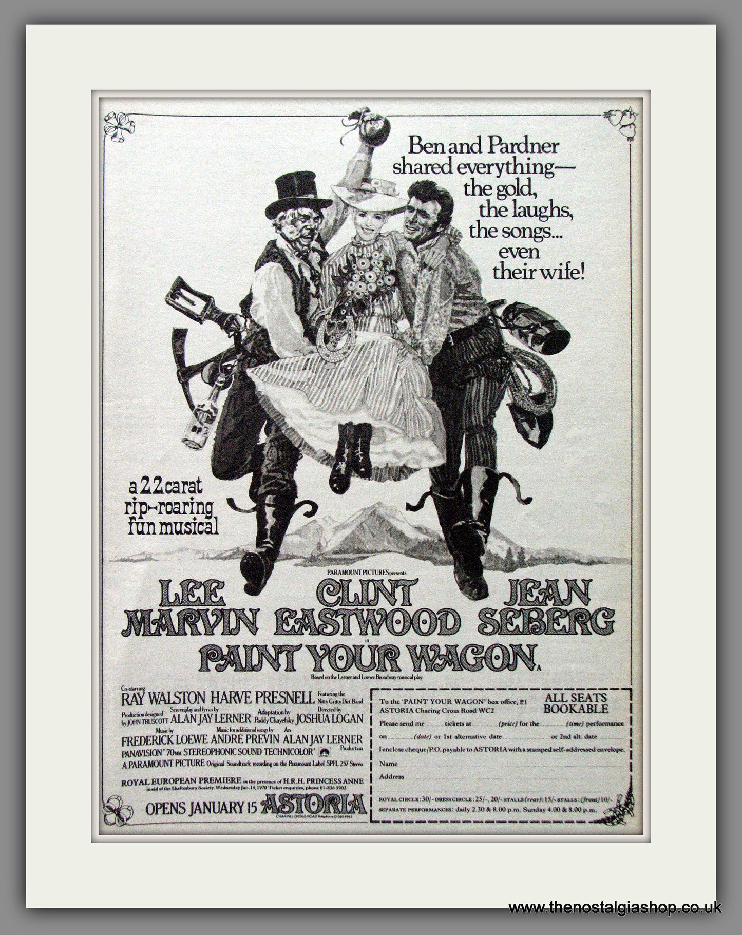 Paint Your Wagon. Clint Eastwood. Original Advert 1970 (ref AD53640)