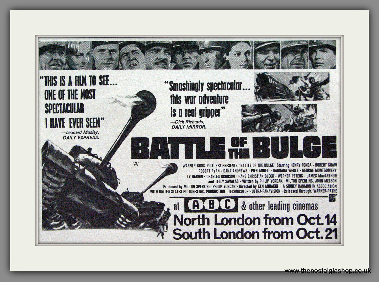 Battle Of The Bulge. 1966 Original Advert (ref AD53695)