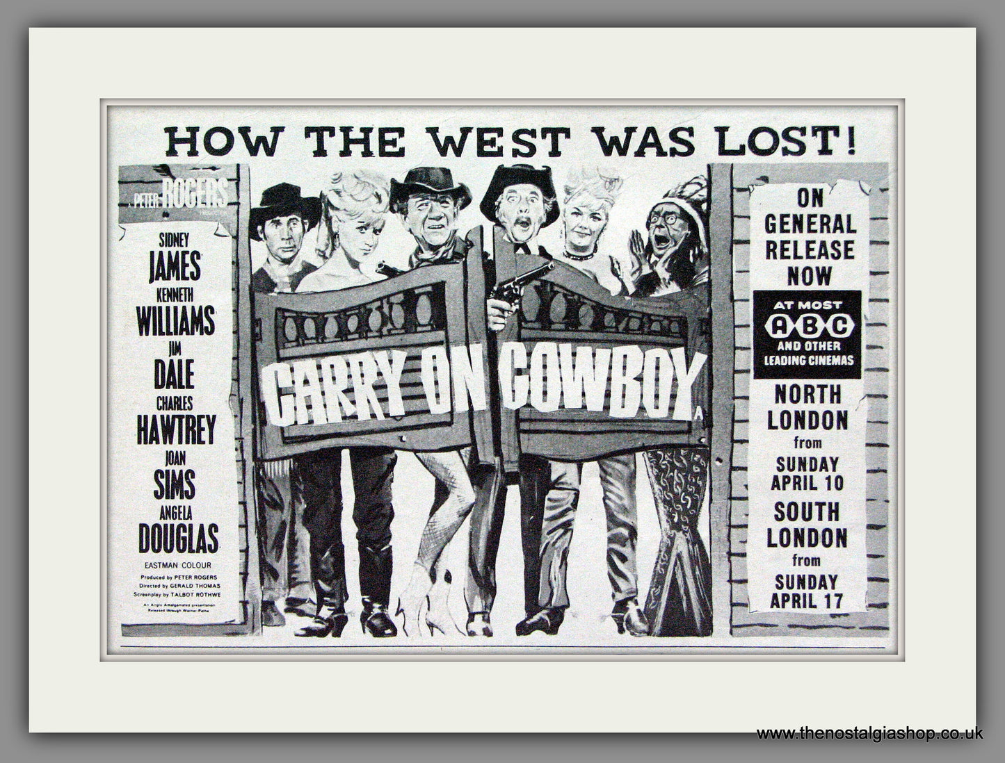 Carry On Cowboy. 1966 Original Advert (ref AD53711)