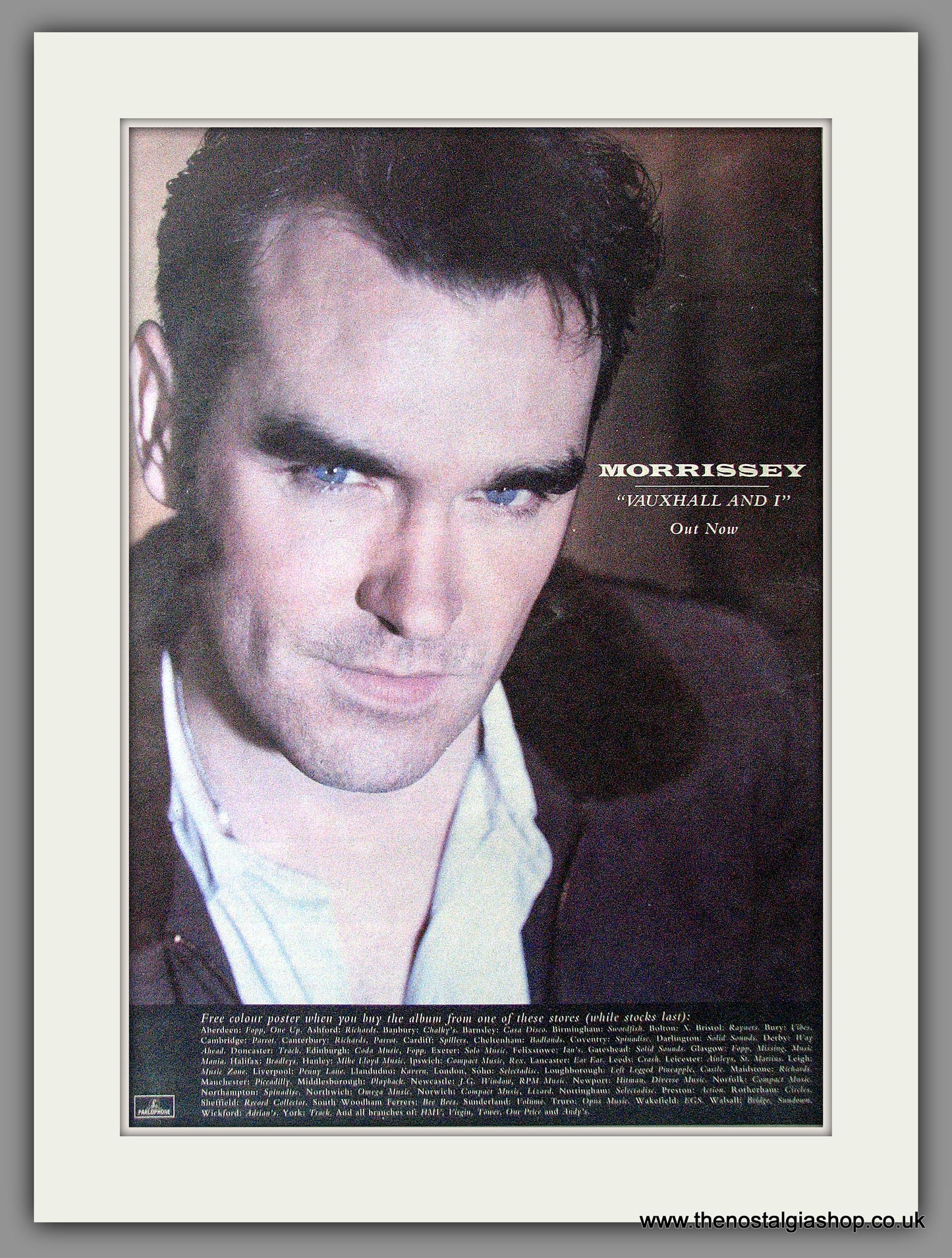 Morrissey. Vauxhall And I Original Advert 1994 (ref AD11450)