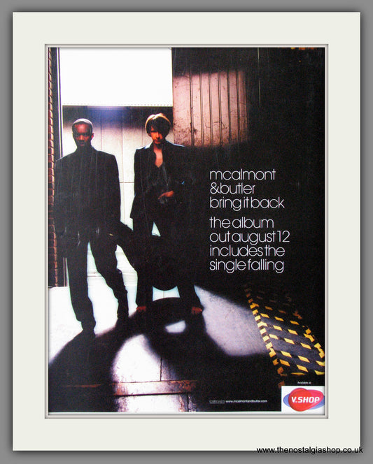 Mcalmont & Butler. Bring It Back. 2002 Original Advert (ref AD54114)