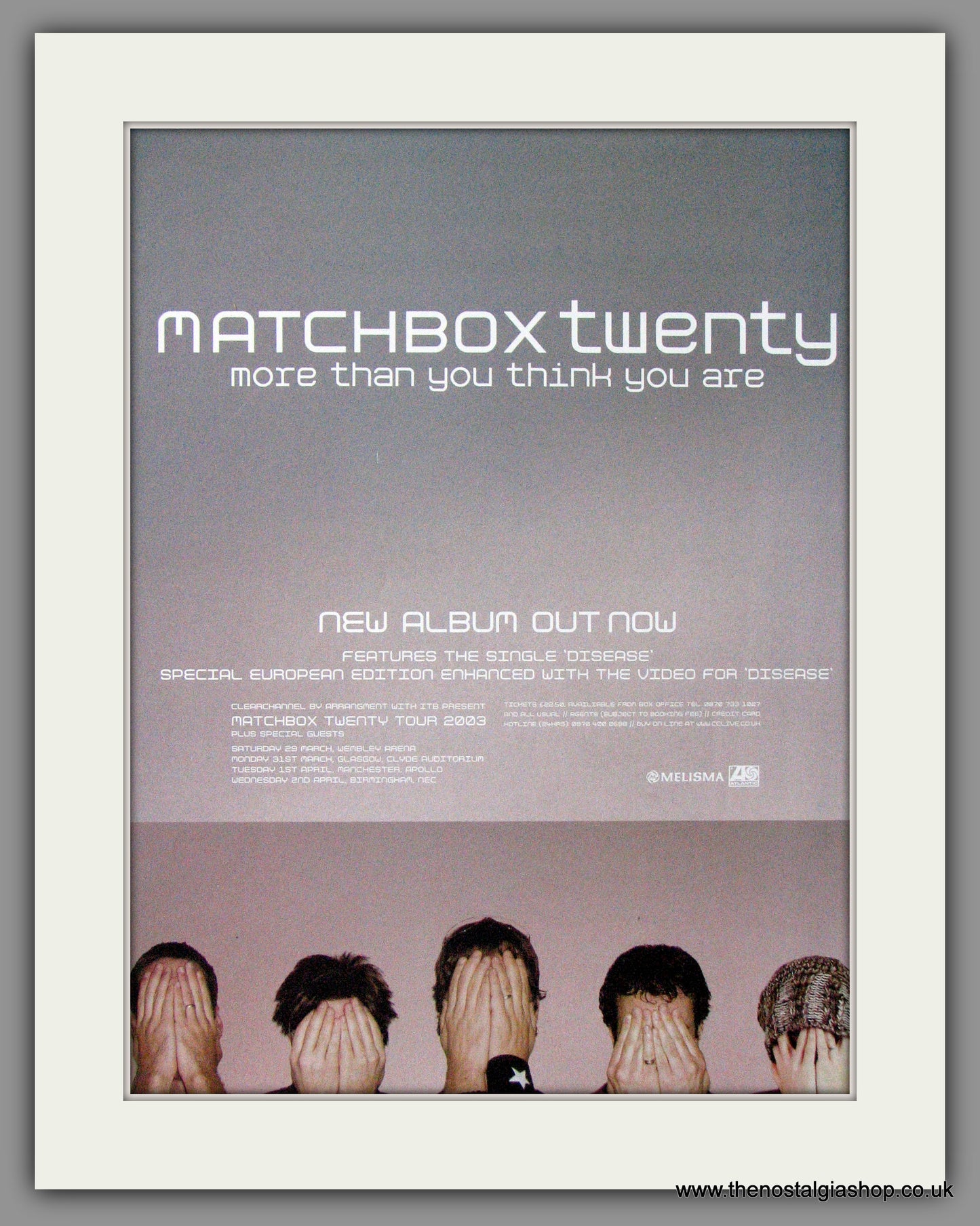 Matchbox Twenty. More Than You Think You Are. 2003 Original Advert (ref AD54123)