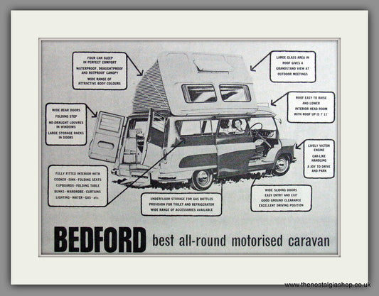 Bedford Motorised Caravan. 1963 Original Advert (ref AD54007)