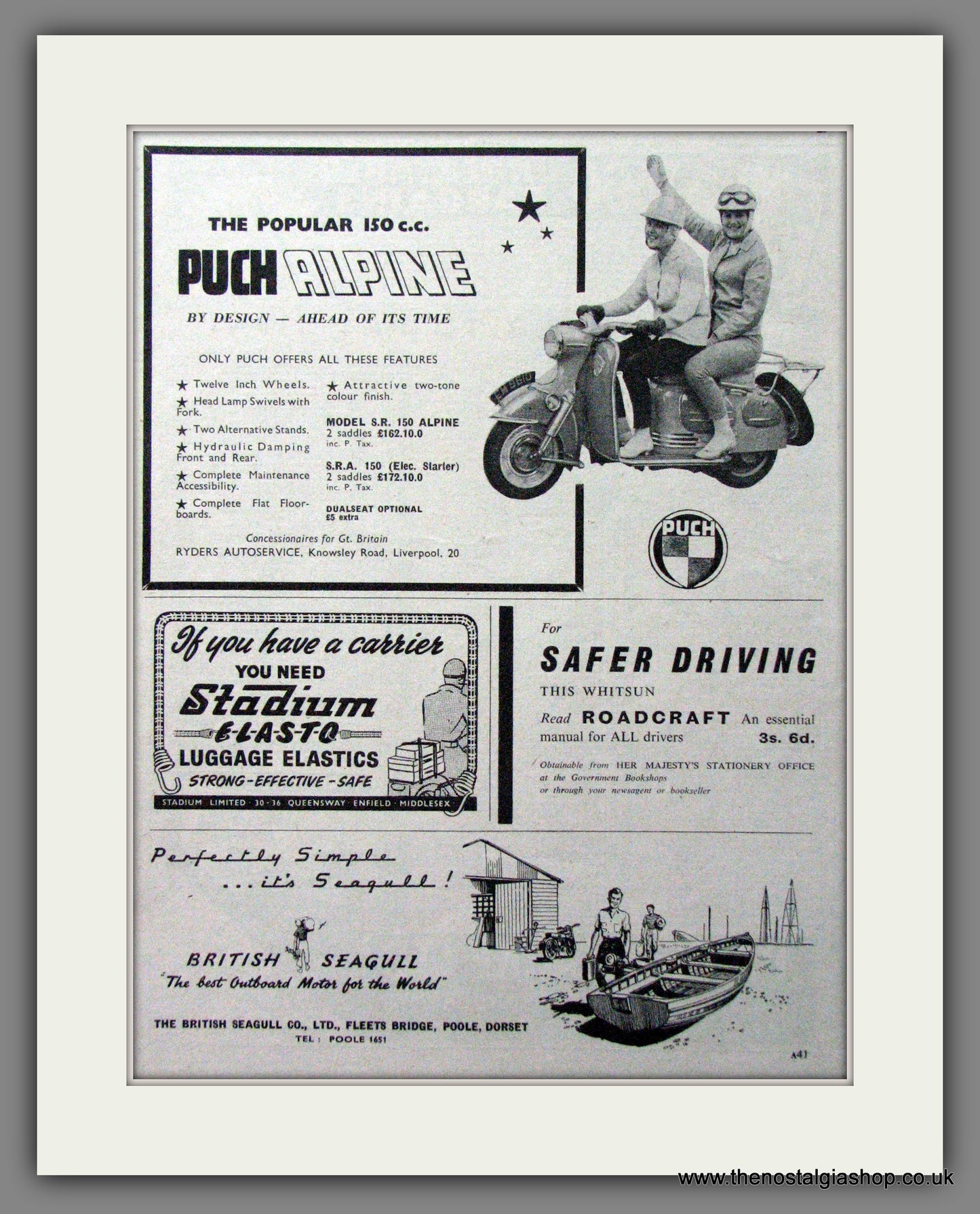 Puch Alpine 150cc. Original Advert 1960 (ref AD54036)