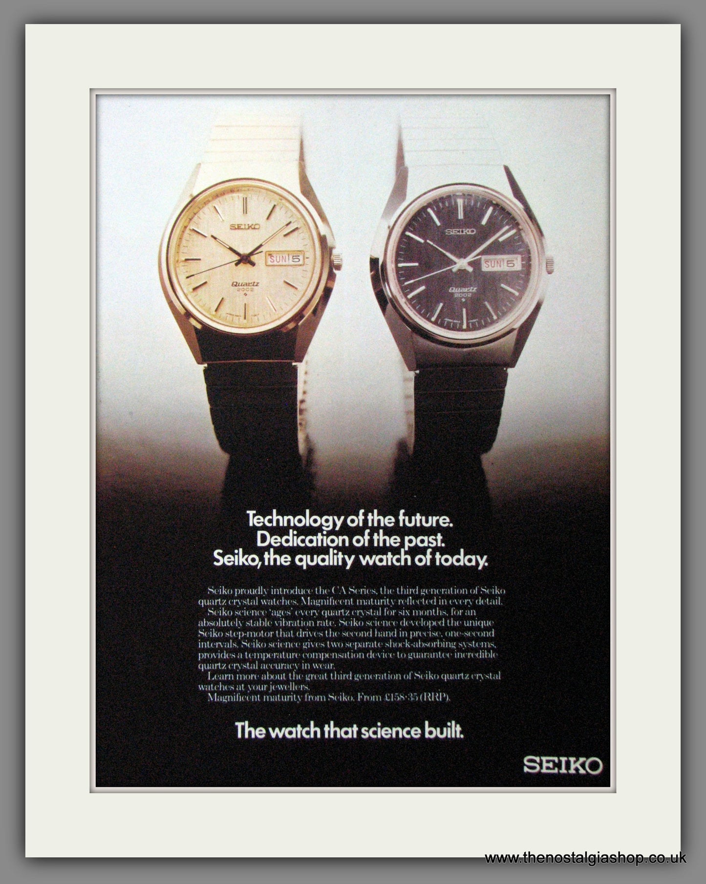 Seiko CA Series Watches. Original Advert 1973 (ref AD54477)