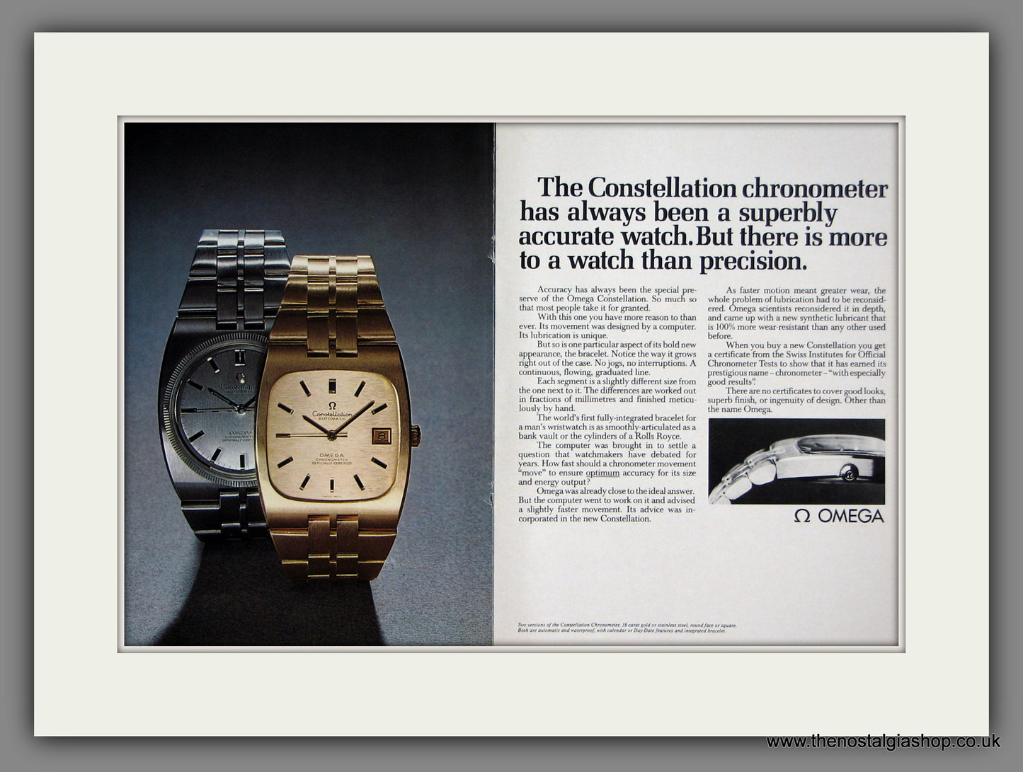 Omega Constellation Chronometer. Original Advert 1971 (ref AD54485)