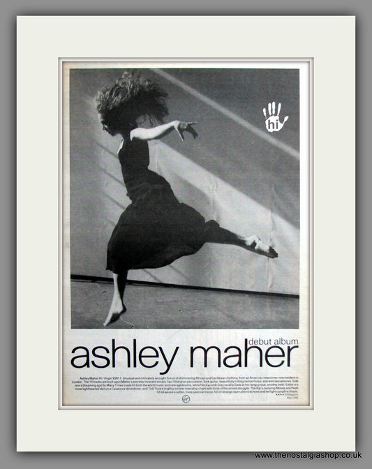 Ashley Maher. Debut Album. Original Advert 1990 (ref AD11486)
