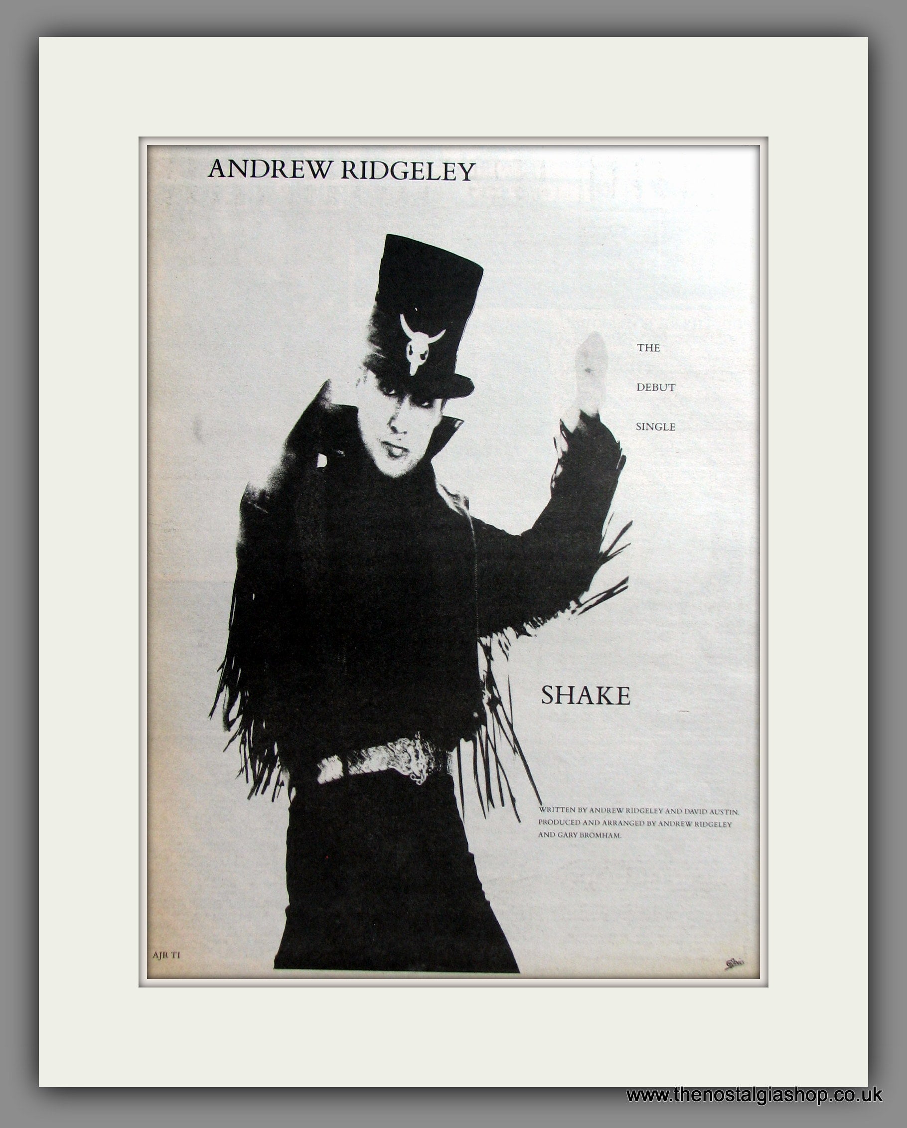 Andrew Ridgeley. Shake. Original Advert 1990 (ref AD11487) – The 
