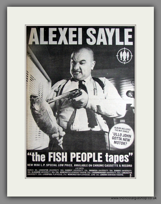 Alexei Sayle. The Fish People Tapes. Original Advert 1984 (ref AD11491)