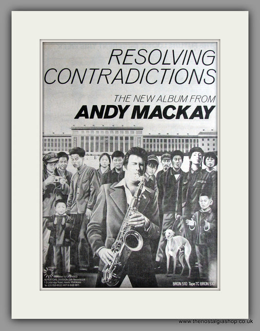 Andy Mackay. Resolving Contradictions. Original Advert 1978 (ref AD11497)
