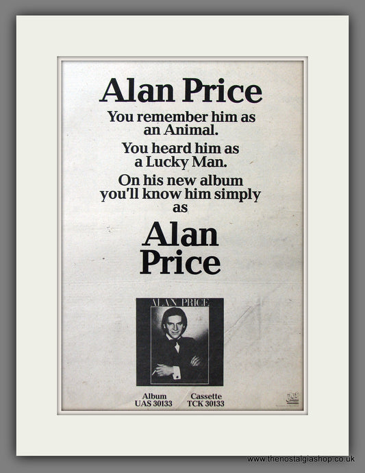 Alan Price. Original Advert 1977 (ref AD11528)