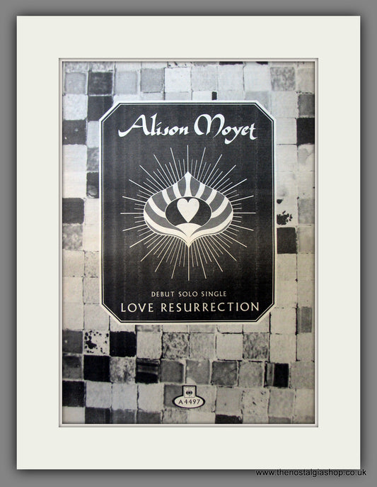 Alison Moyet. Love Resurrection. Original Advert 1984 (ref AD11540)