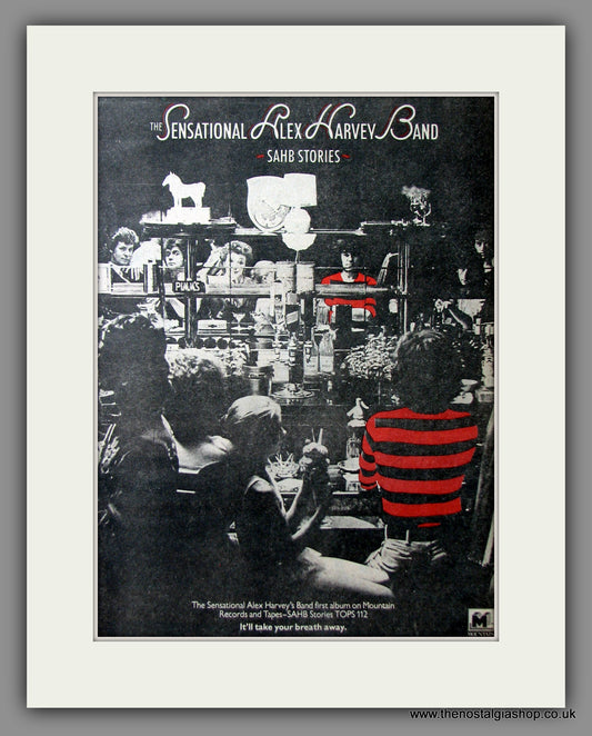 Alex Harvey Band (The Sensational). Sahb Stories. Original Advert 1976 (ref AD11585)