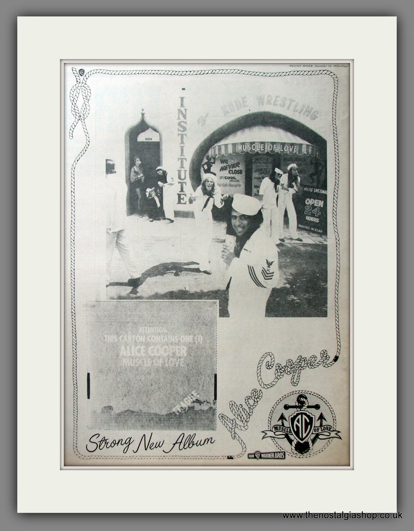 Alice Cooper. Music Of Love. Original Advert 1973 (ref AD11604)