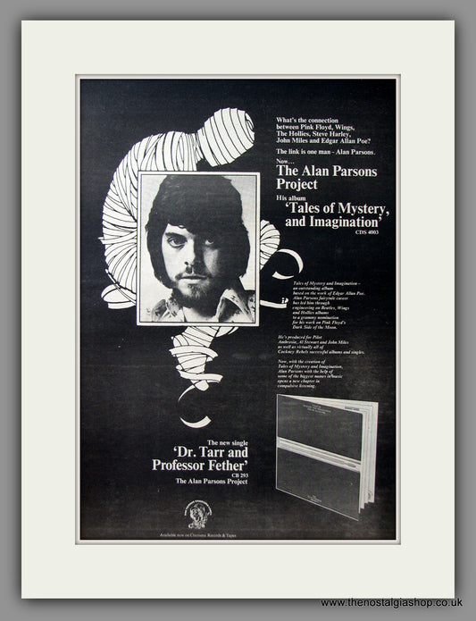 Alan Parsons Project, Tales Of Mystery, And Imagination. Original Advert 1976 (ref AD11611)