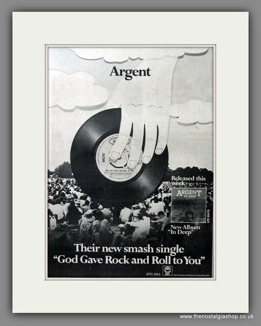 Argent.  In Deep. Original Advert 1973 (ref AD11616)