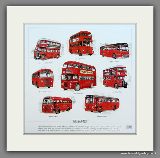 Buses; Midland Red  Mounted print
