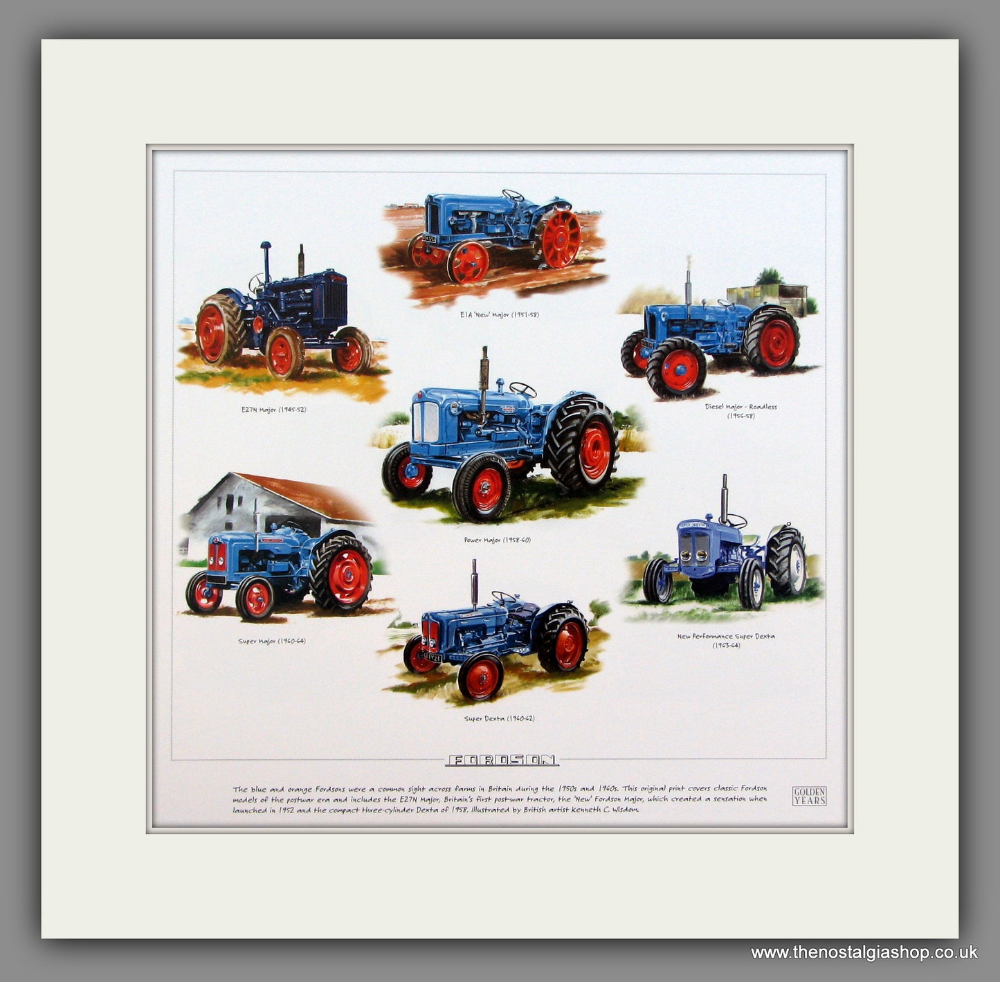 Tractors Fordson. Mounted print