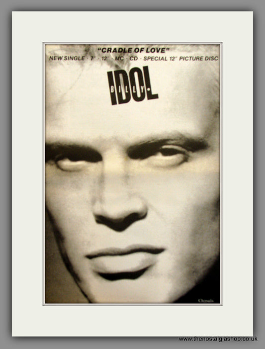 Billy Idol. Cradle of Love. Original Advert 1990 (ref AD11661)