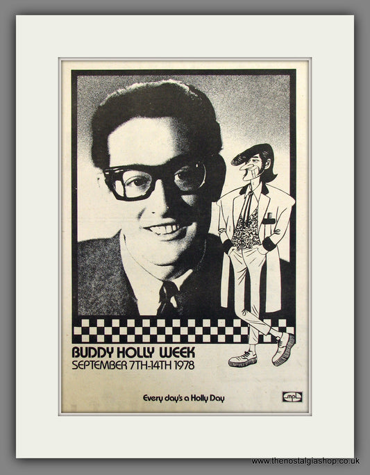 Buddy Holly, Buddy Holly Week. Original Advert 1978 (ref AD11708)