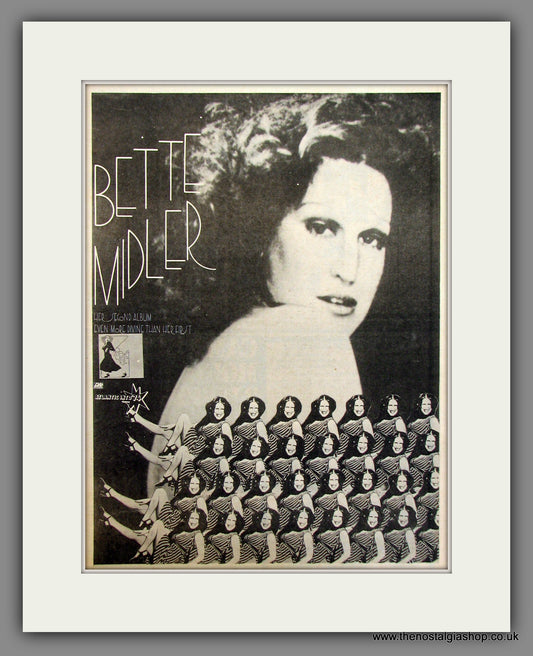 Bette Midler Second Album. Original Advert 1974 (ref AD11714)