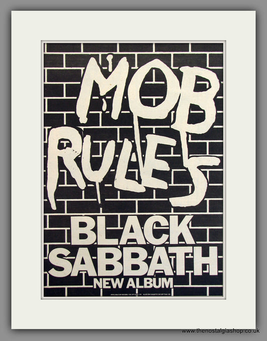 Black Sabbath, Mob Rules. Original Advert 1981 (ref AD11738)