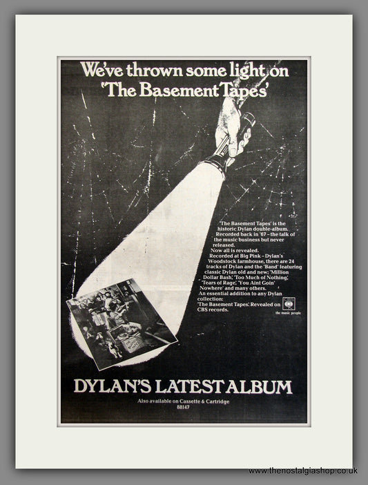 Bob Dylan, The Basement Tapes. Original Advert 1975 (ref AD11773)