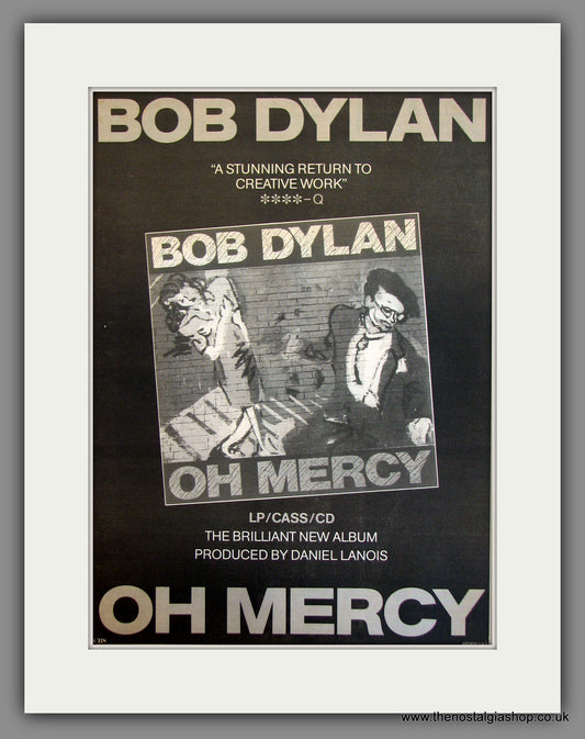 Bob Dylan, Oh Mercy. Original Advert 1989 (ref AD11774)