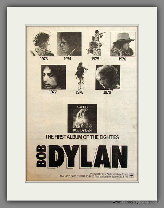 Bob Dylan, Saved. Original Advert 1980 (ref AD11775)