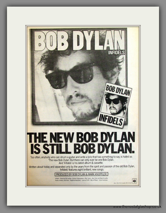 Bob Dylan, Infidels. Original Advert 1983 (ref AD11776)