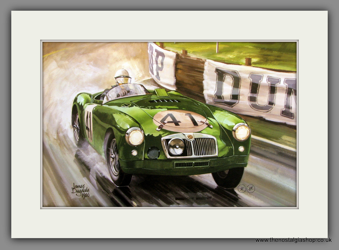 MGA 2-Seater. Classic Large Car Print. Mounted.