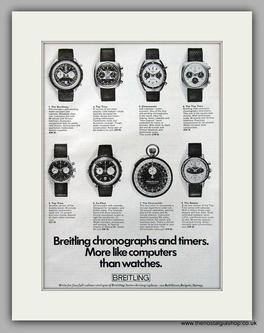 Breitling Watches Original Advert 1971 (ref AD6889)